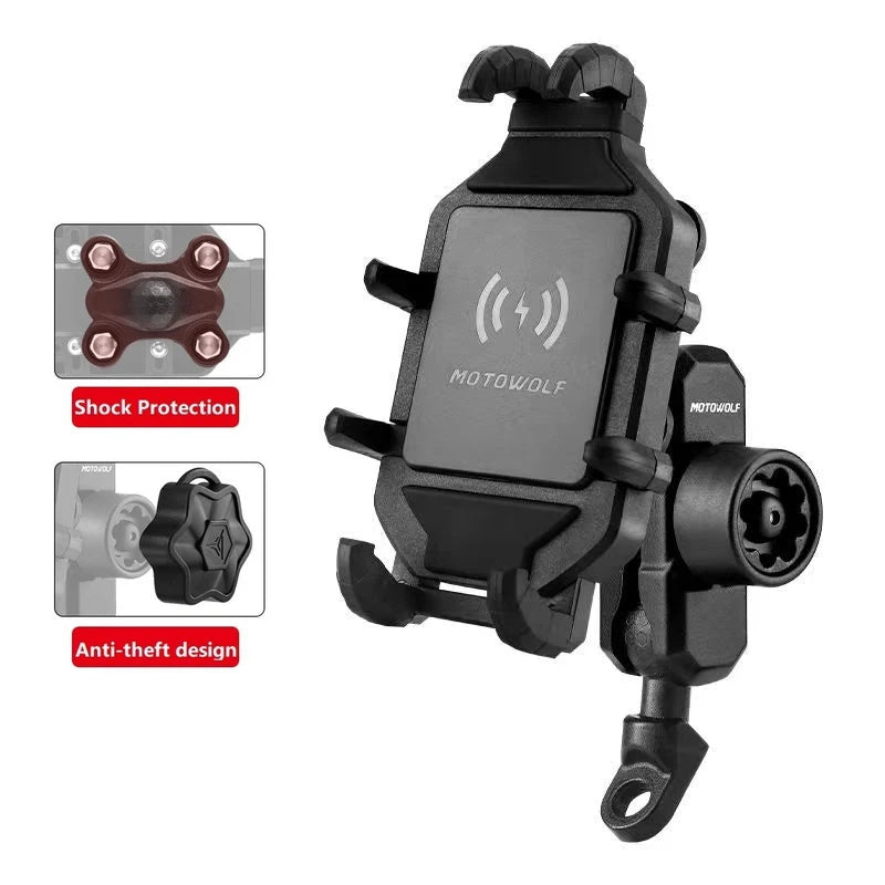 Motorcycle Wireless Charging Phone Holder 