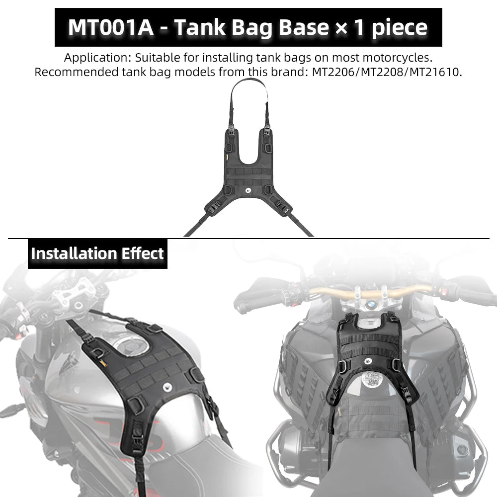 Bolsa de tanque táctico de motocicleta - Base y tanque de chaleco