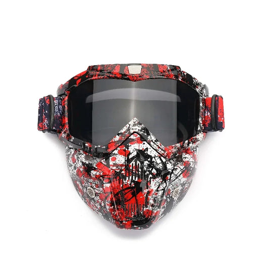 Motorcycle HD Goggles with Mouth Filter 