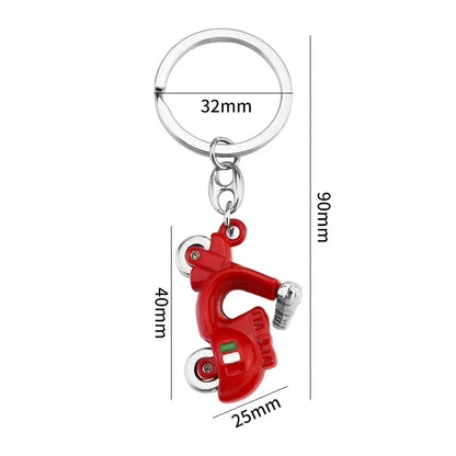 Vintage Motorcycle Riding Keychain 