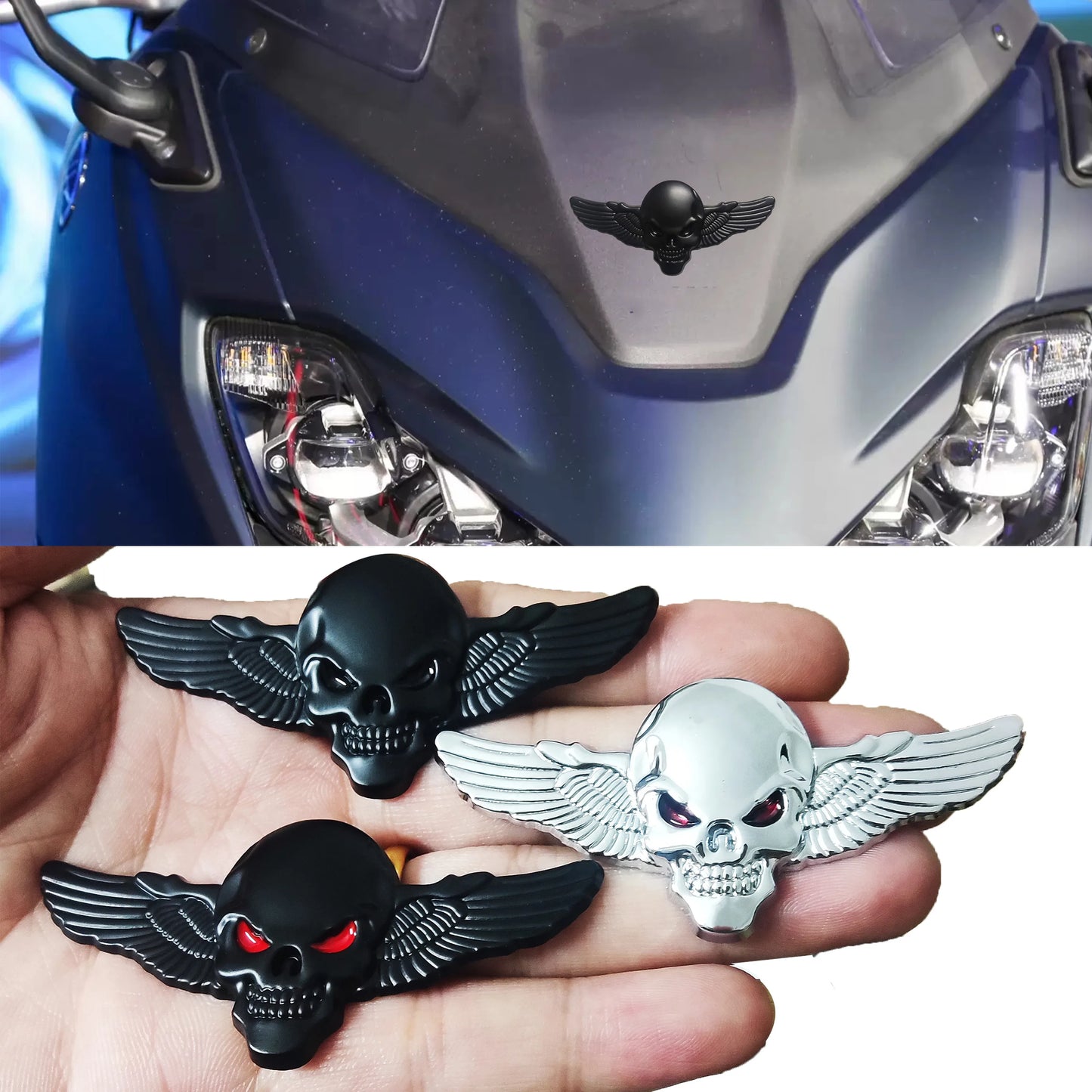 3D Winged Skull Emblem