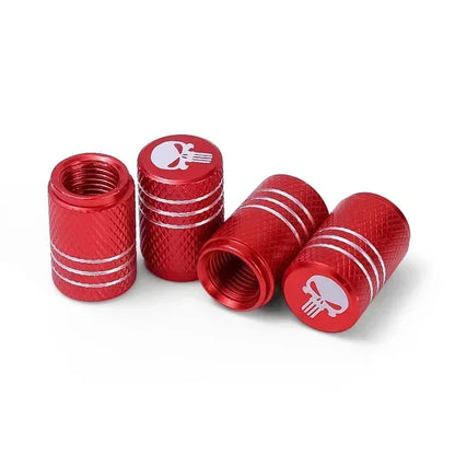 Skull Motif Tire Valve Stem Caps