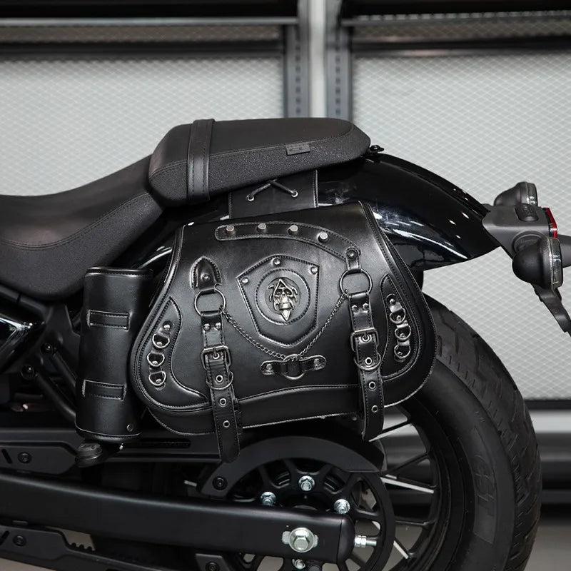 2 قطعة دراجة نارية الشرير السرج الجانب 