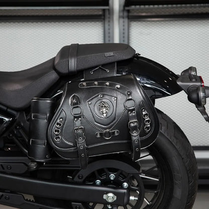 2 قطعة دراجة نارية الشرير السرج الجانب 