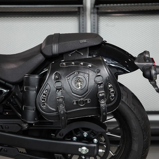 2 قطعة دراجة نارية الشرير السرج الجانب 