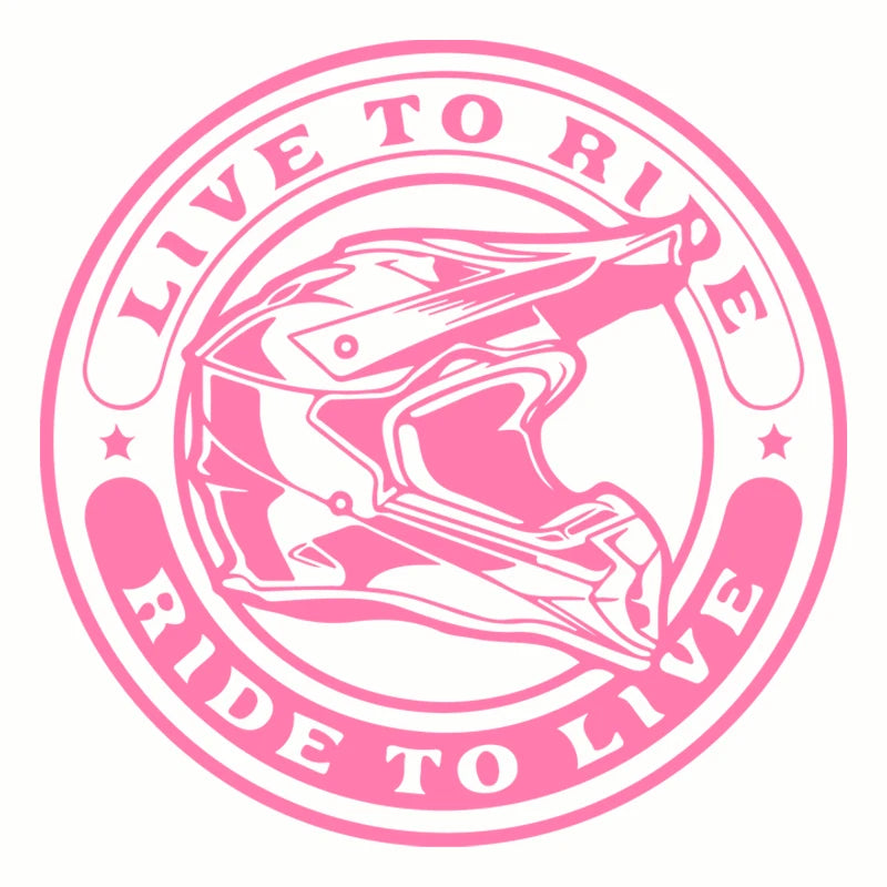 “Live to Ride, Ride to Live” Helmet Sticker 