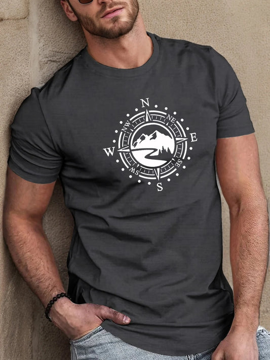 Compass Pattern Cotton Shirt