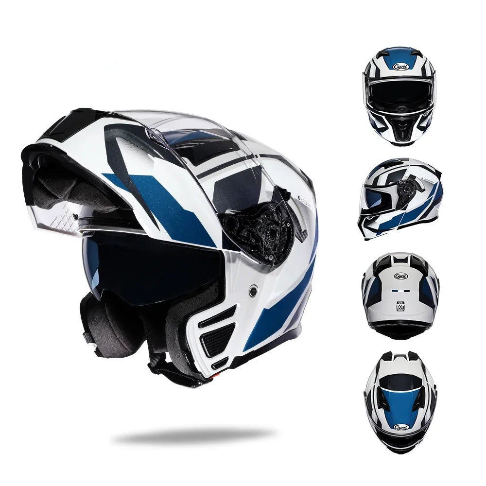 Flip Up Helmet – Premium Dual Visor 