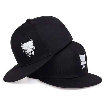 Dog Head Embroidery Cap