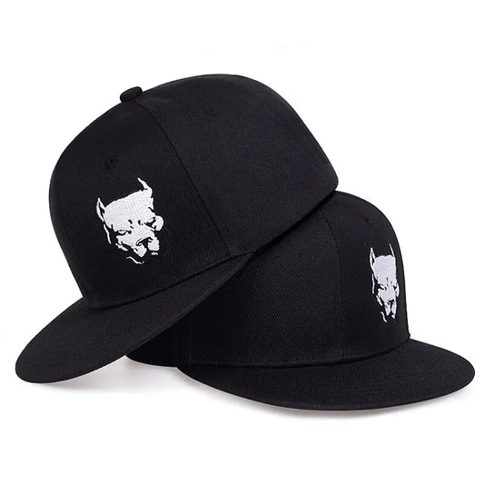 Dog Head Embroidery Cap