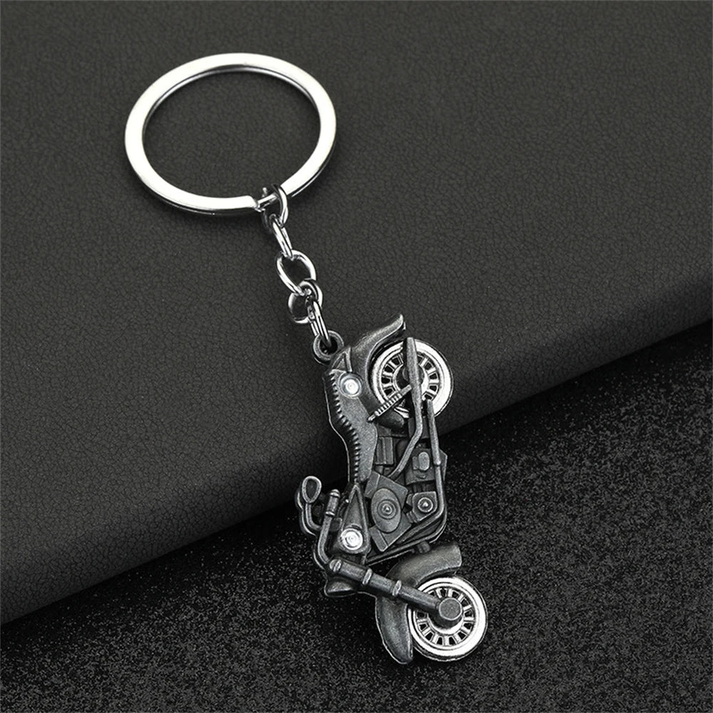 Vintage Motorcycle Keychain 