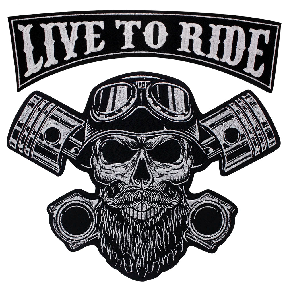 Letter Punk Skull Patch