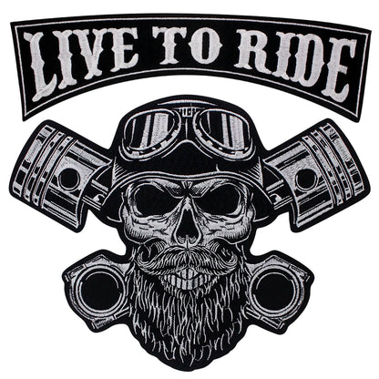 Letter Punk Skull Patch