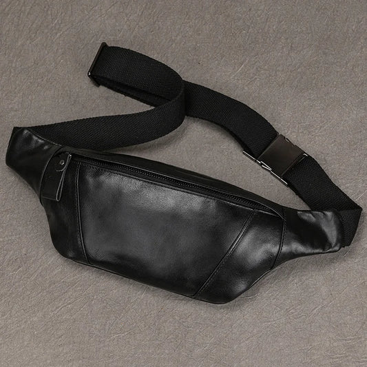 Leather Waist Pack for Motorcyclists
