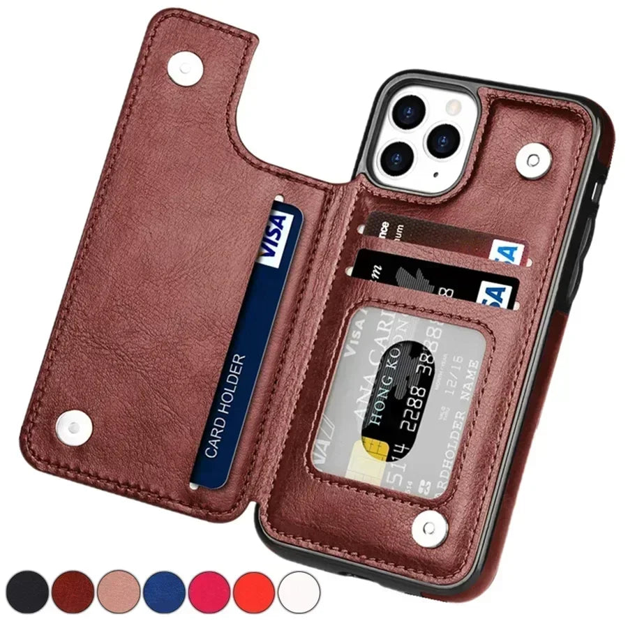 Leather Wallet iPhone Case 