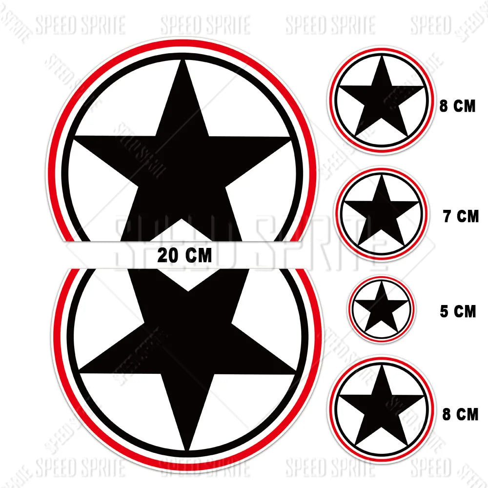 Motorcycle & Scooter Star Decals