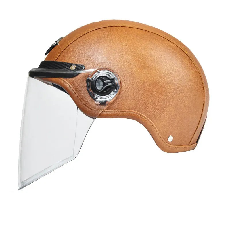 Retro Motorcycle Helmets with Bubble Lens 