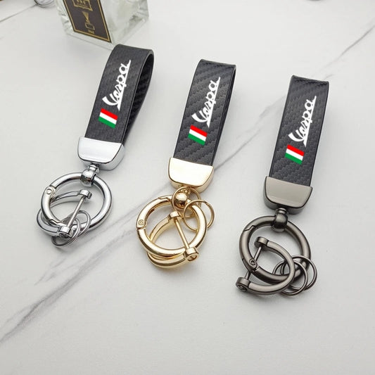 Vespa Leather Keychain