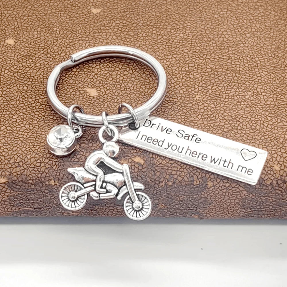 Drive Safe Metal Keychain