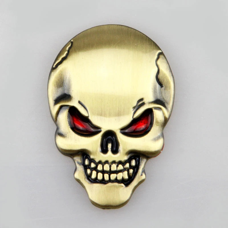 3D Metal Skull Sticker – Decorative Personality Badge for Car & Motorcycle