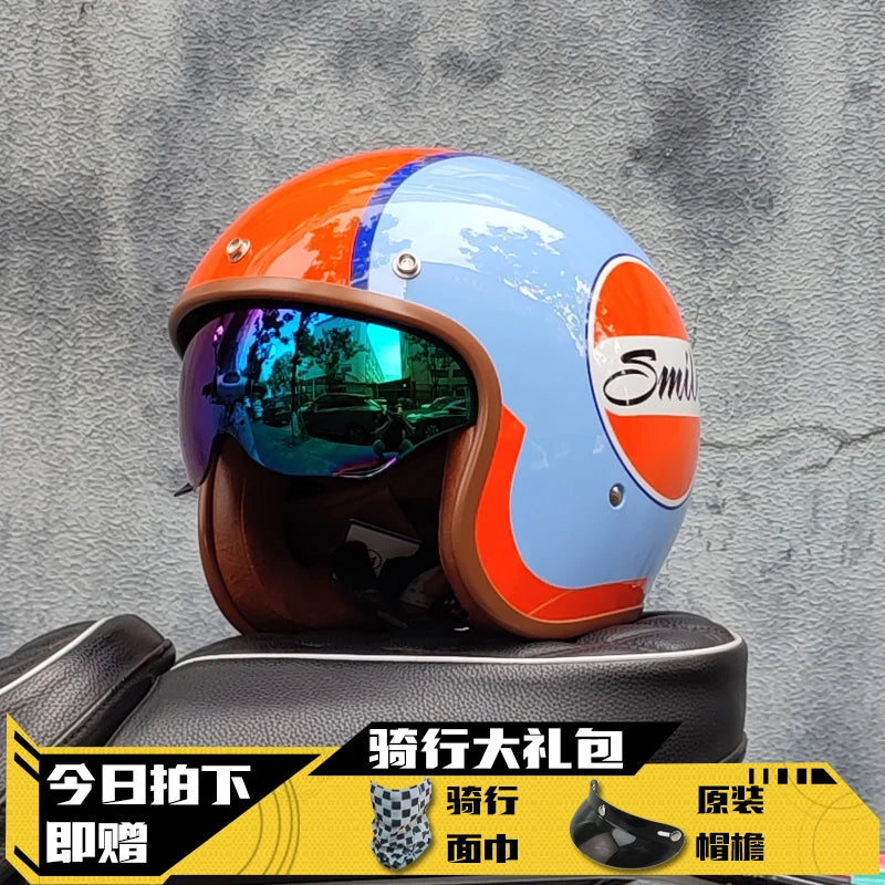 Open Face Half Motorcycle Helmet 