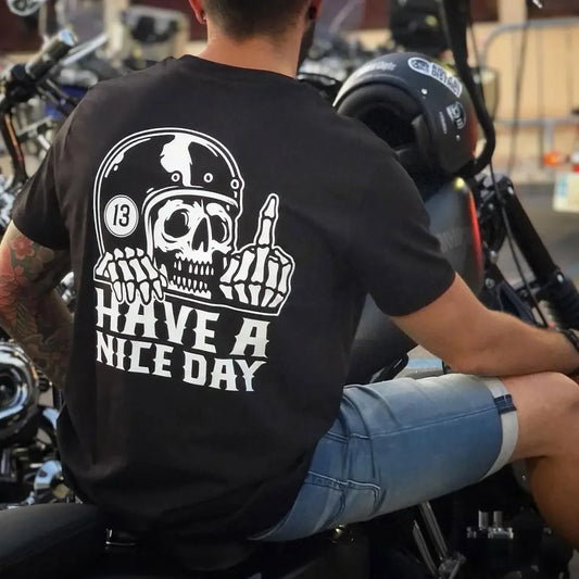 Biker Skull Graphic Shirts 