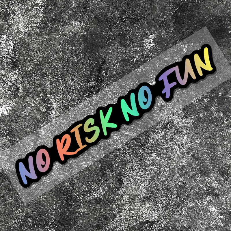 No Risk No Fun" สติ๊กเกอร์ติดหมวกกันน็อค