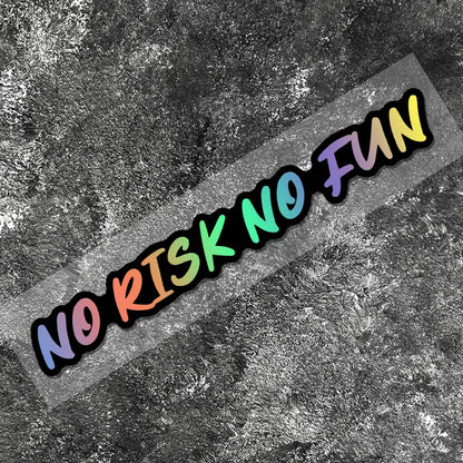 No Risk No Fun" สติ๊กเกอร์ติดหมวกกันน็อค