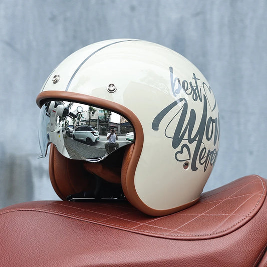 Retro Open Face Motorcycle Helmet 
