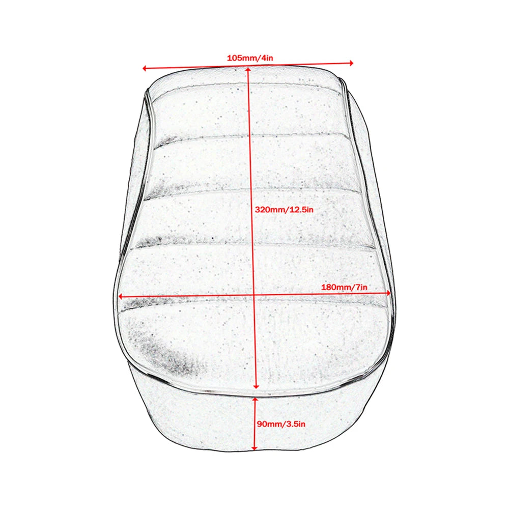 Motorcycle Black Passenger Seat 