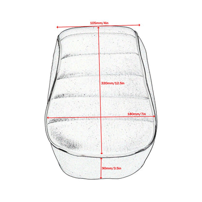 Motorcycle Black Passenger Seat 