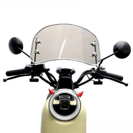 ユニバーサルバイク用ウインドシールド — スクーター・電動自転車用レトロウインドディフレクター