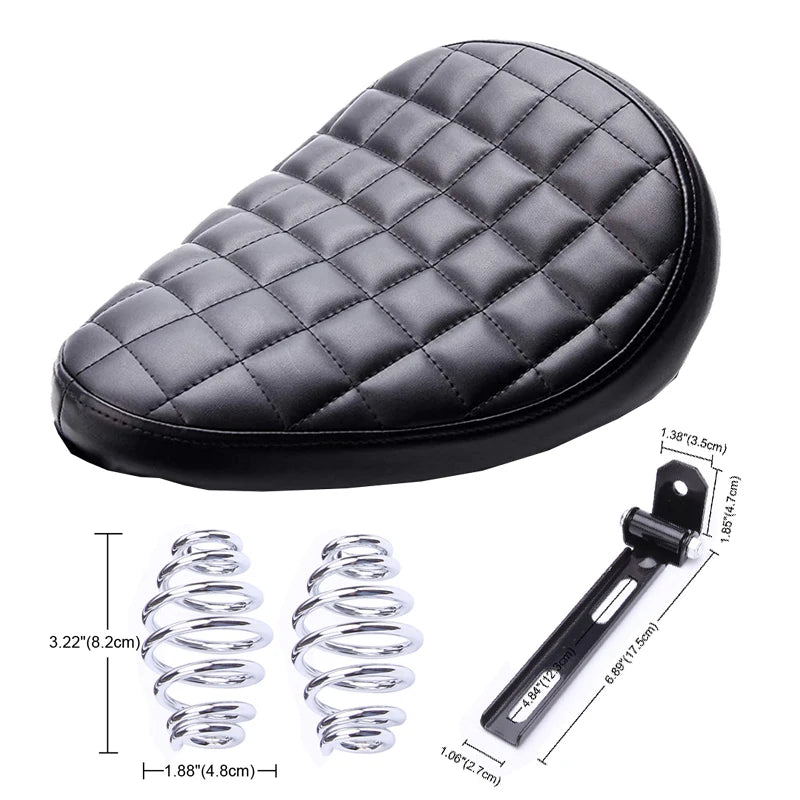 Motorcycle Leather Saddle Seat Retro 