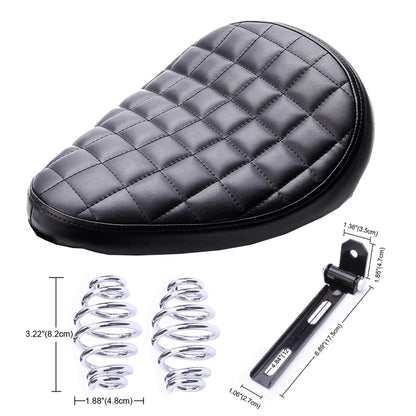Motorcycle Leather Saddle Seat Retro 