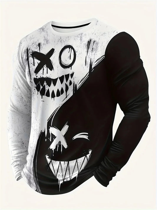 Motorcyclist Monster Printed Long Sleeve 
