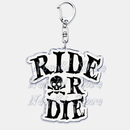 Ride or Die Letters Keyring