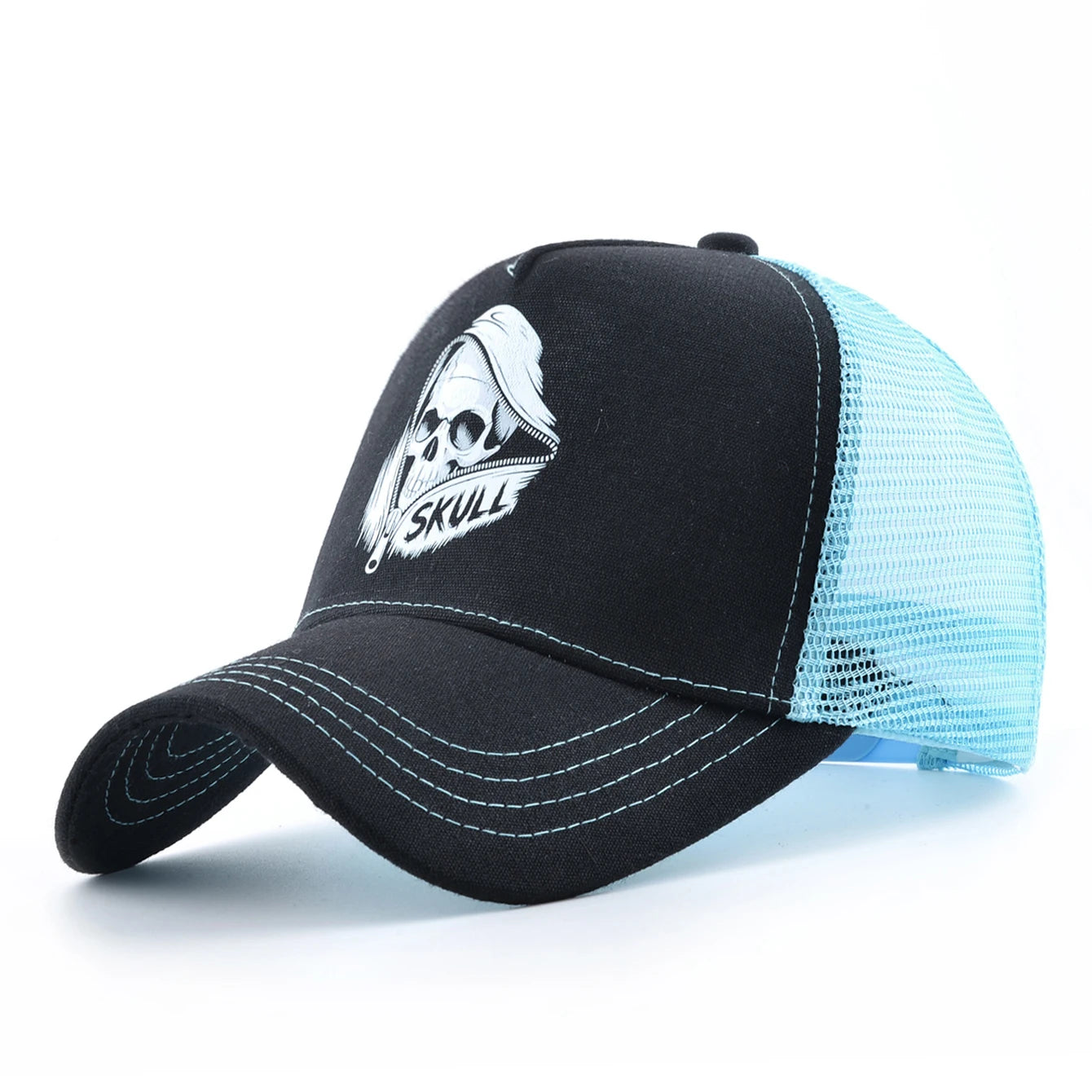 Skull Summer Cap for Motorcyclist 