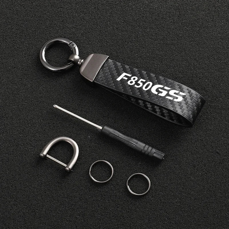 F850 GS Suede Leather Keychain 