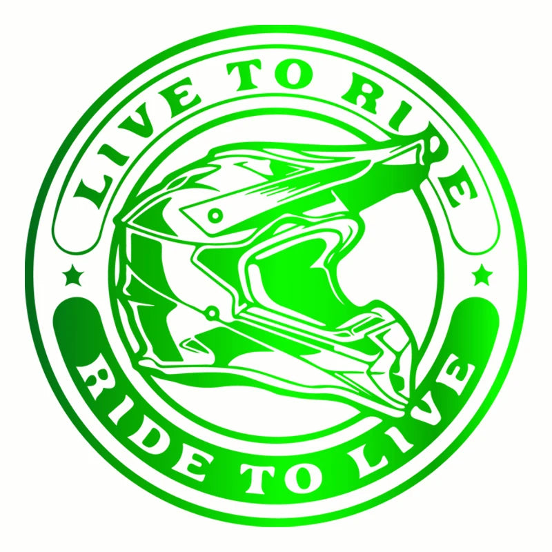 “Live to Ride, Ride to Live” Helmet Sticker 