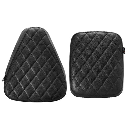 Motorcycle Front & Rear PU Leather Pillow Seat 