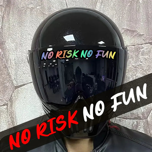 No Risk No Fun" สติ๊กเกอร์ติดหมวกกันน็อค