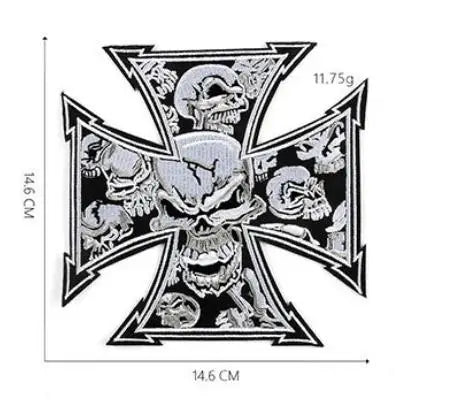 Skull Cross Biker Patches 