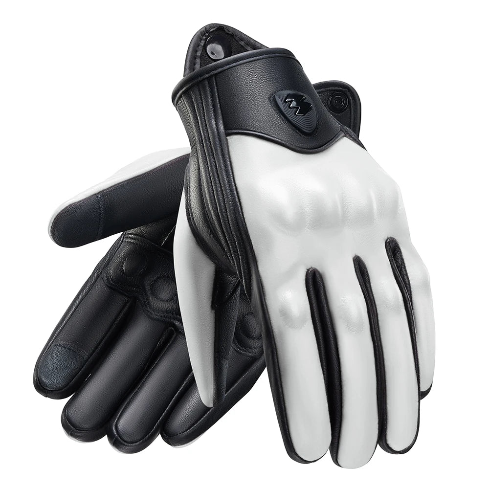 Retro Leather Motorcycle Gloves 