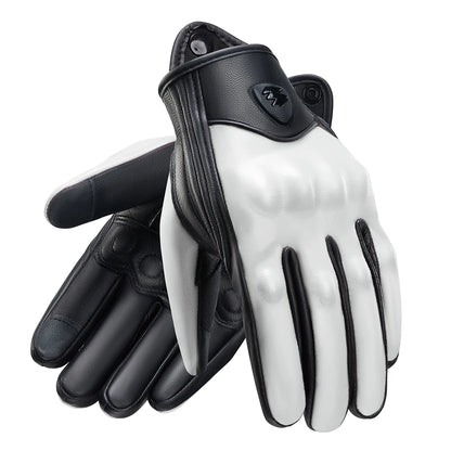 Retro Leather Motorcycle Gloves 