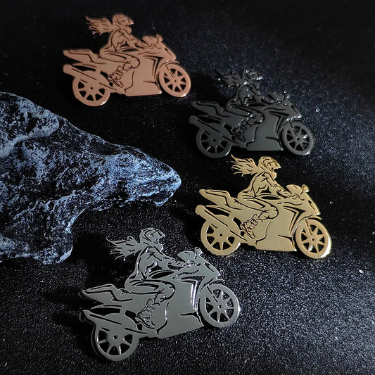 Women's Motorcyclist Chest Pin 