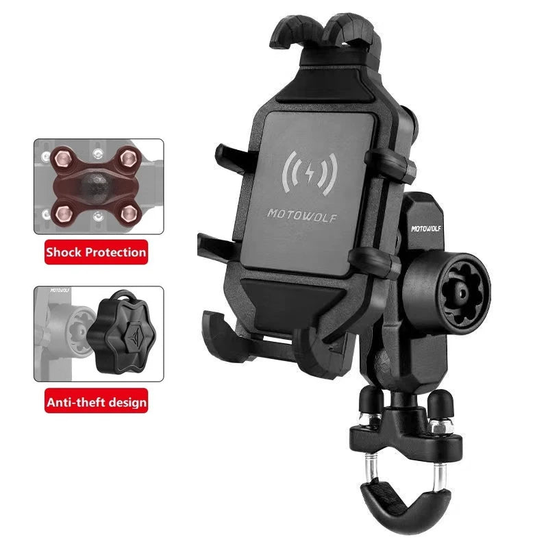 Motorcycle Wireless Charging Phone Holder 