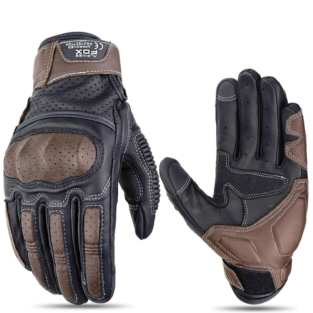 Guantes de conducción vintage de motocicletas 