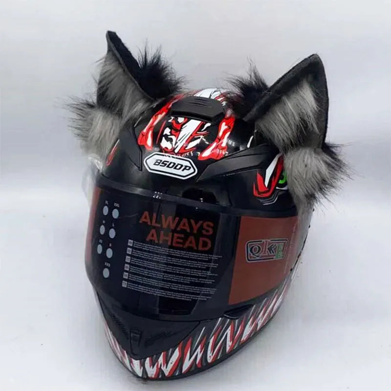 Décor de casque en peluche oreilles 