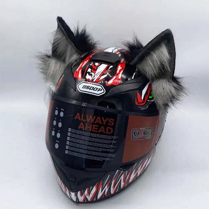 Décor de casque en peluche oreilles 