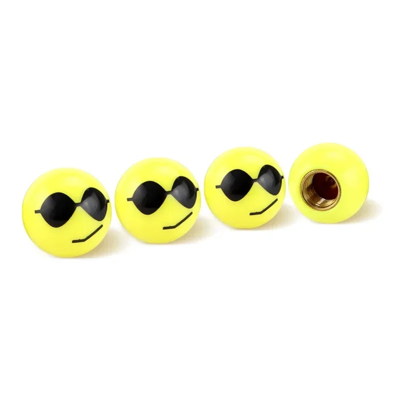 4 Pcs Tire Valve Caps – Funny & Functional 